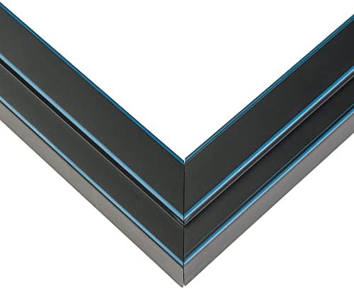 15x12 מסגרת שחור עץ אמיתי מסגרת מסגרת מסגרת רוחב 1.25 אינץ '| עומק מסגרת פנים 0.5 אינץ '| מסגרת צילום מודרנית של גסאטו כחול